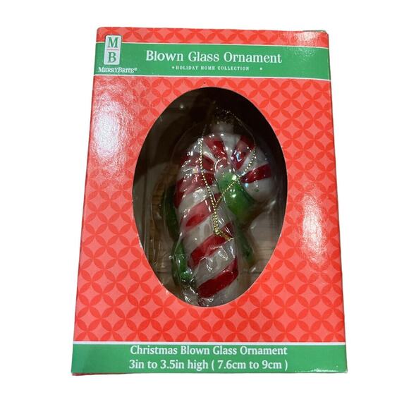 Lot of 6 Boxes Merry Brite Blown Glass Christmas Ornaments CVS 2004 Santa, Angel - Picture 4 of 6